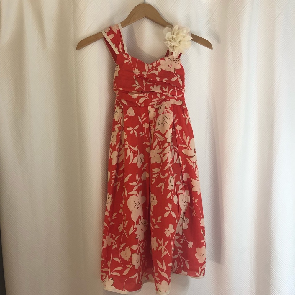 Bonnie Jean Coral floral dress size 12